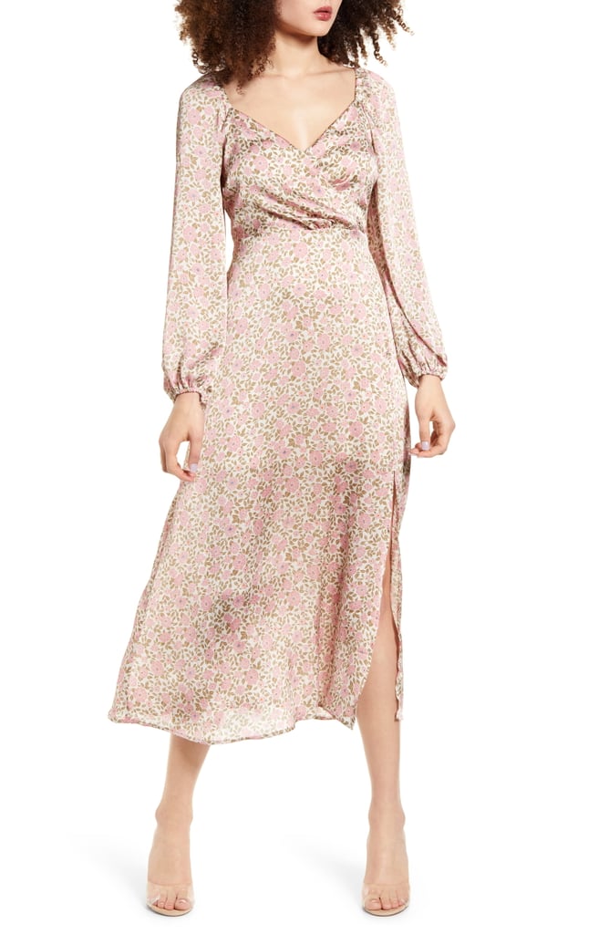 All in Favour Floral Print Long-Sleeve Midi Dress