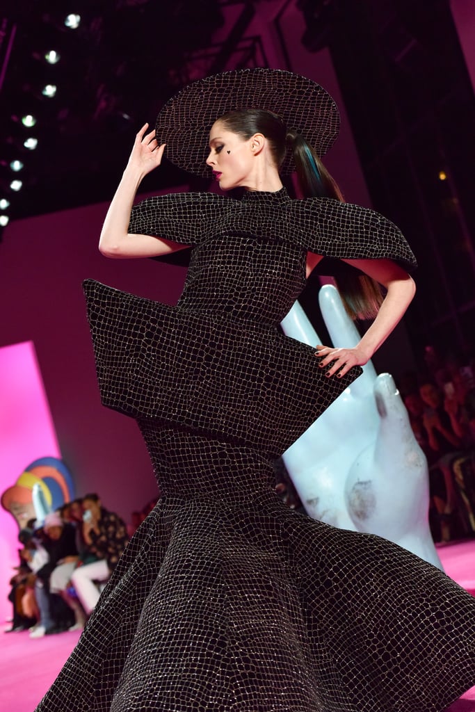 Model Coco Rocha on the Christian Siriano Fall 2020 Runway at New York Fashion Week