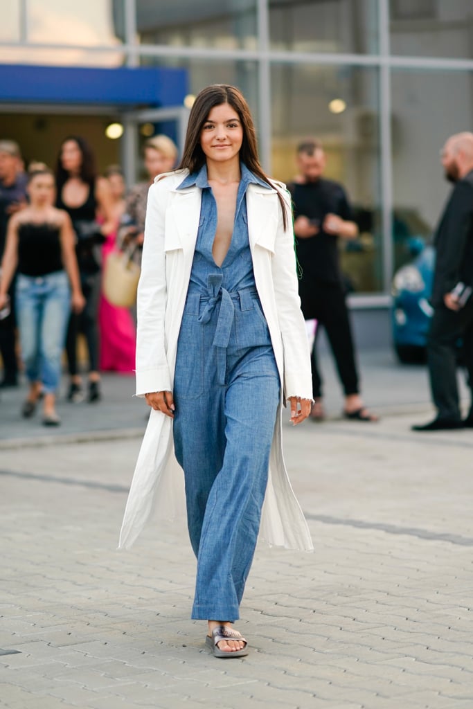 The Outfit: A Jumpsuit + Coat + Sandals