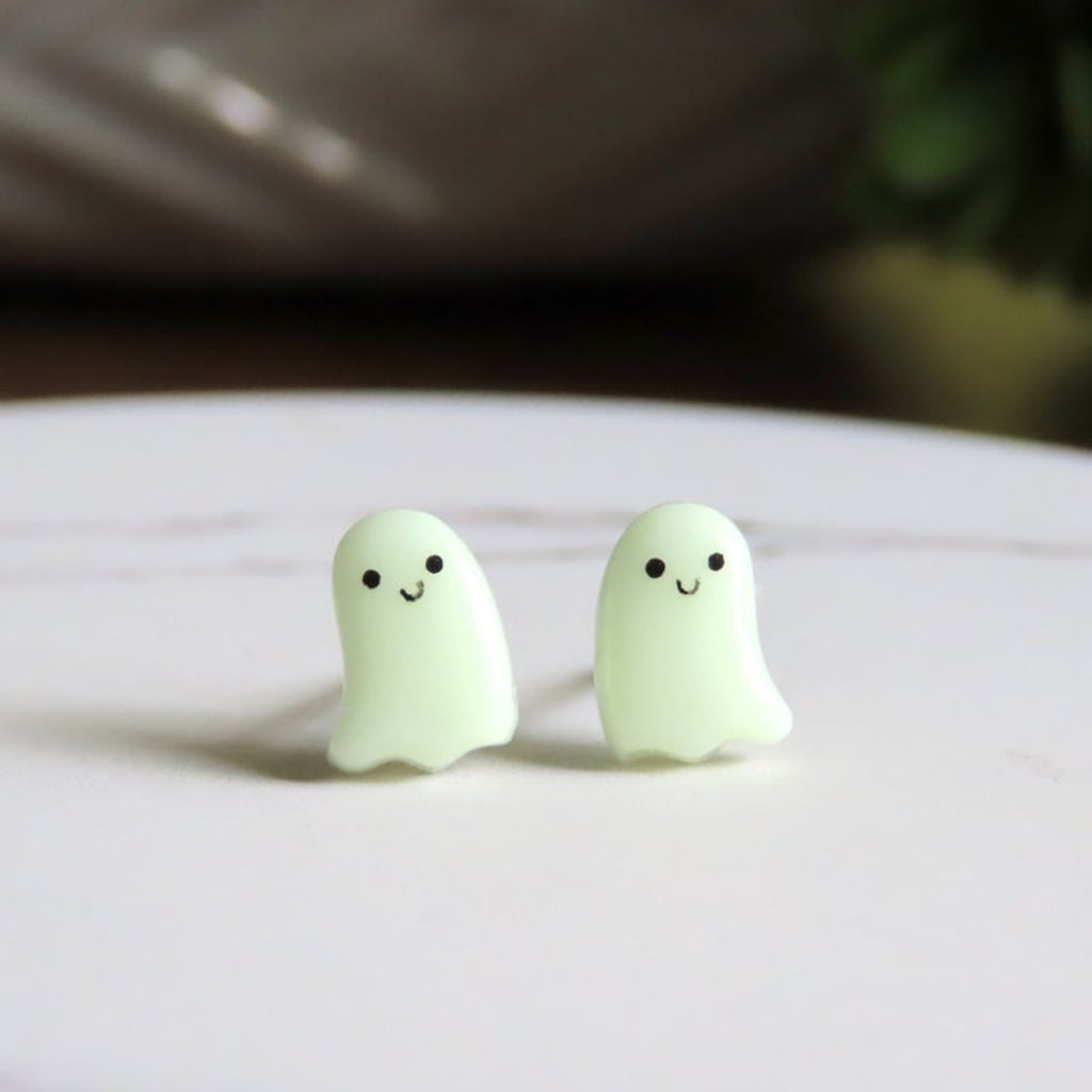 Glow-in-the-Dark Ghost Stud Earrings