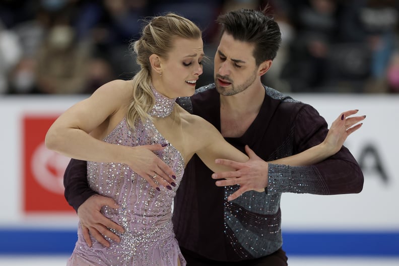 Madison Hubbell and Zachary Donohue ice dancing