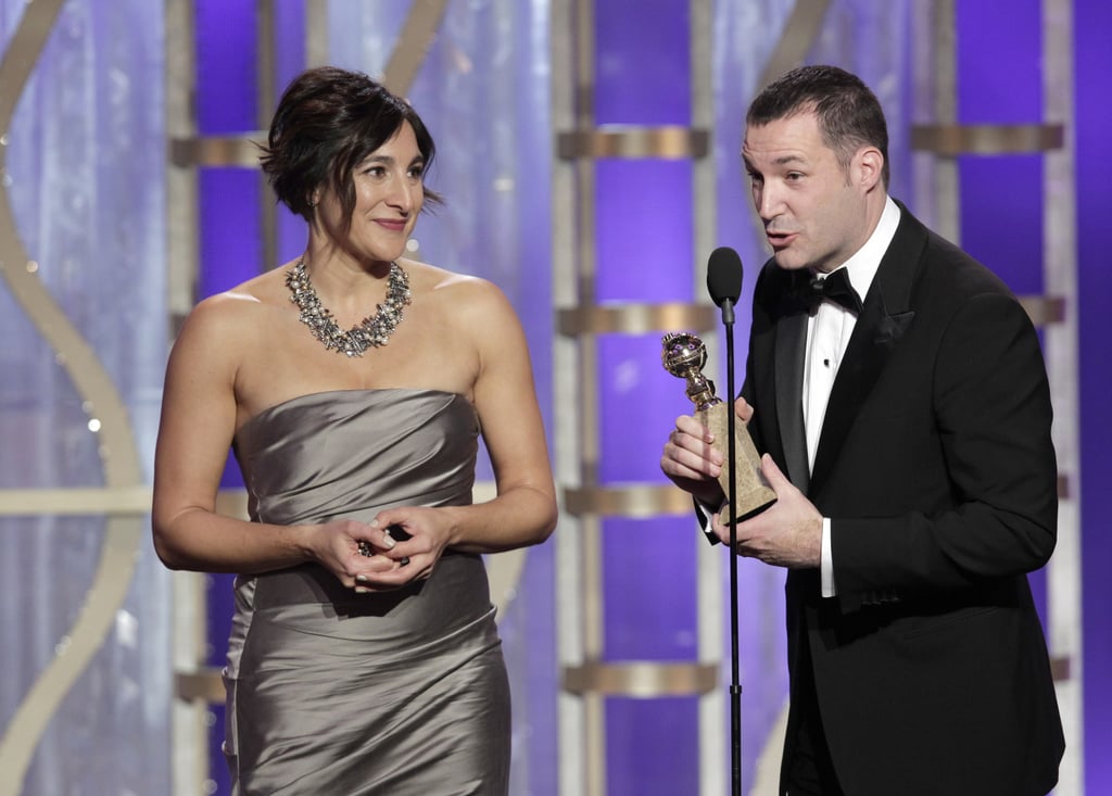 Mark Andrews did the talking while accepting the award for best animated feature film for Brave.
Mark Andrews did the talking while accepting the award for best animated feature film for Brave.