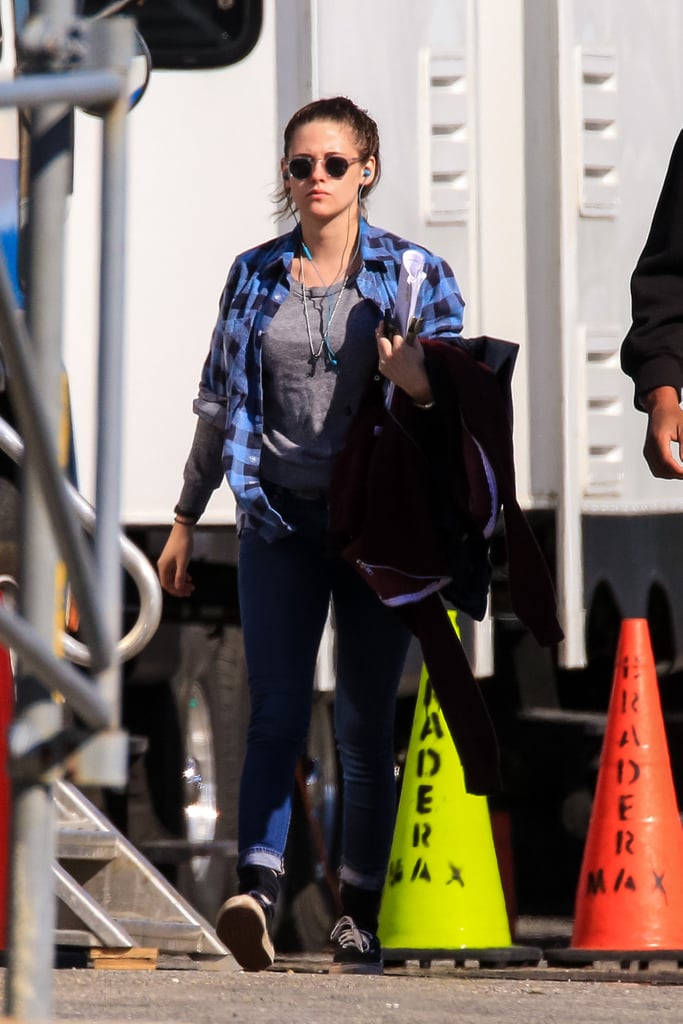 Kristen Stewart Listening to Music on Still Alice Set in NYC