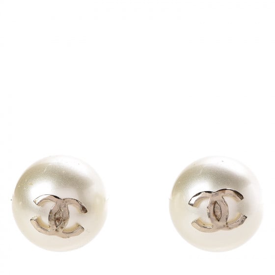 Chanel Pearl CC Large Earrings