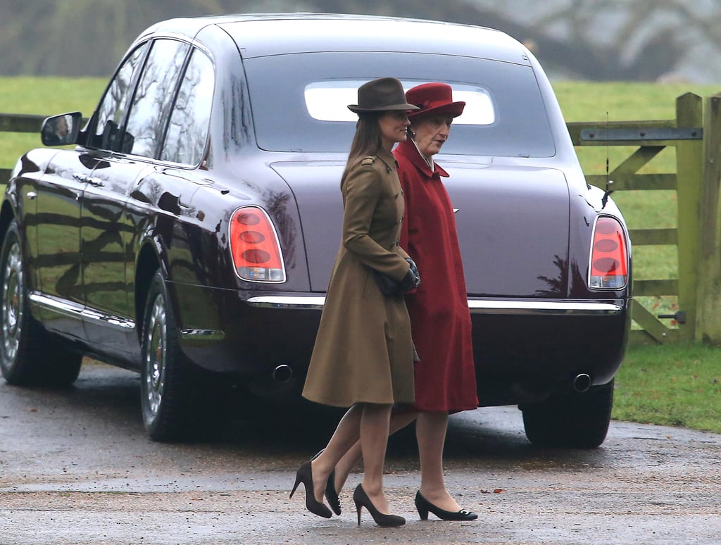 Pippa Middleton Brown Coat Jan. 2017