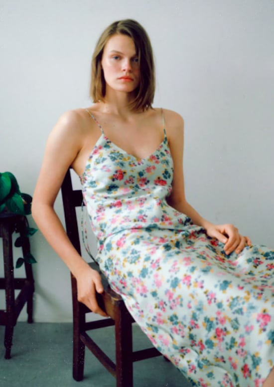 Zara Side-Ruching Printed Dress