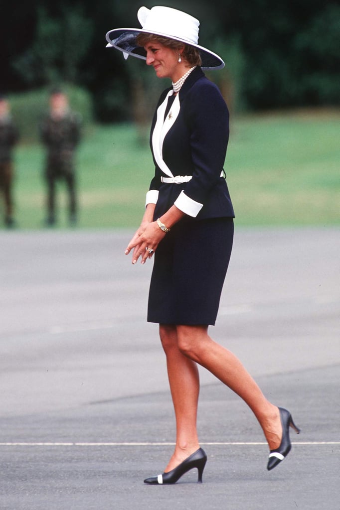 Princess Diana Wearing a Philip Somerville Hat in Germany, 1995