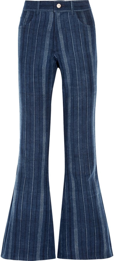 The Elder 'Statesman' Striped High-Rise Flared Jeans ($395)