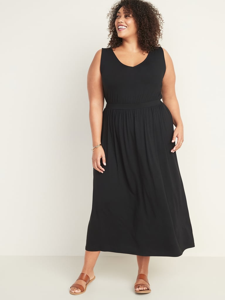 waist defined maxi dress