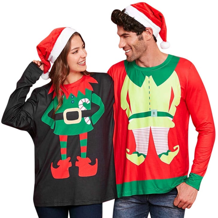 Two Person Ugly Christmas Sweatshirt Ugly Christmas Sweaters For Couples 2018 Popsugar Love