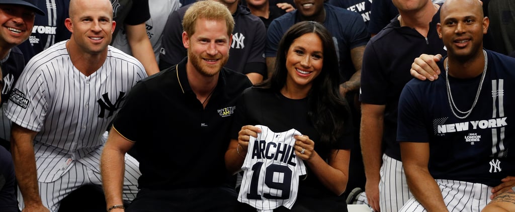 Prince Harry and Meghan Markle at MLB Game Pictures 2019