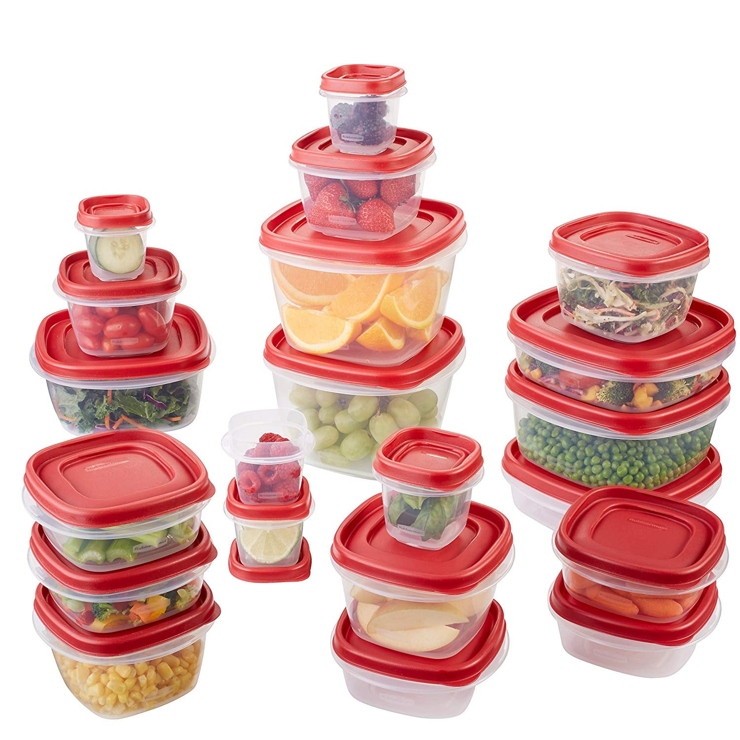 Rubbermaid TakeAlongs 1 Gallon Food Storage Containers, Set of 2, Rhubarb  Red 