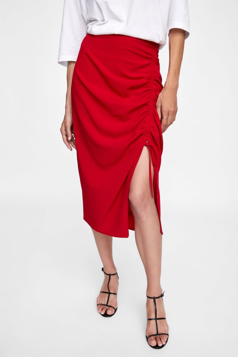 Zara Skirt With Front Ruching