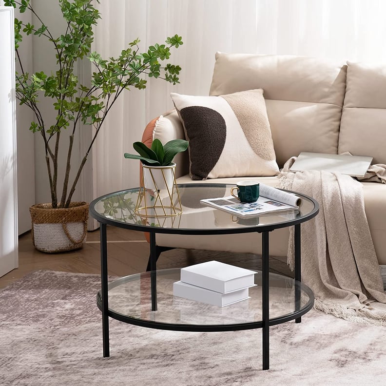 Volume Round Storage Drum Coffee Table, Modern Living Room Furniture