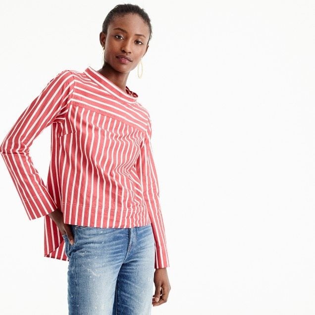 J.Crew Funnelneck Striped Shirt