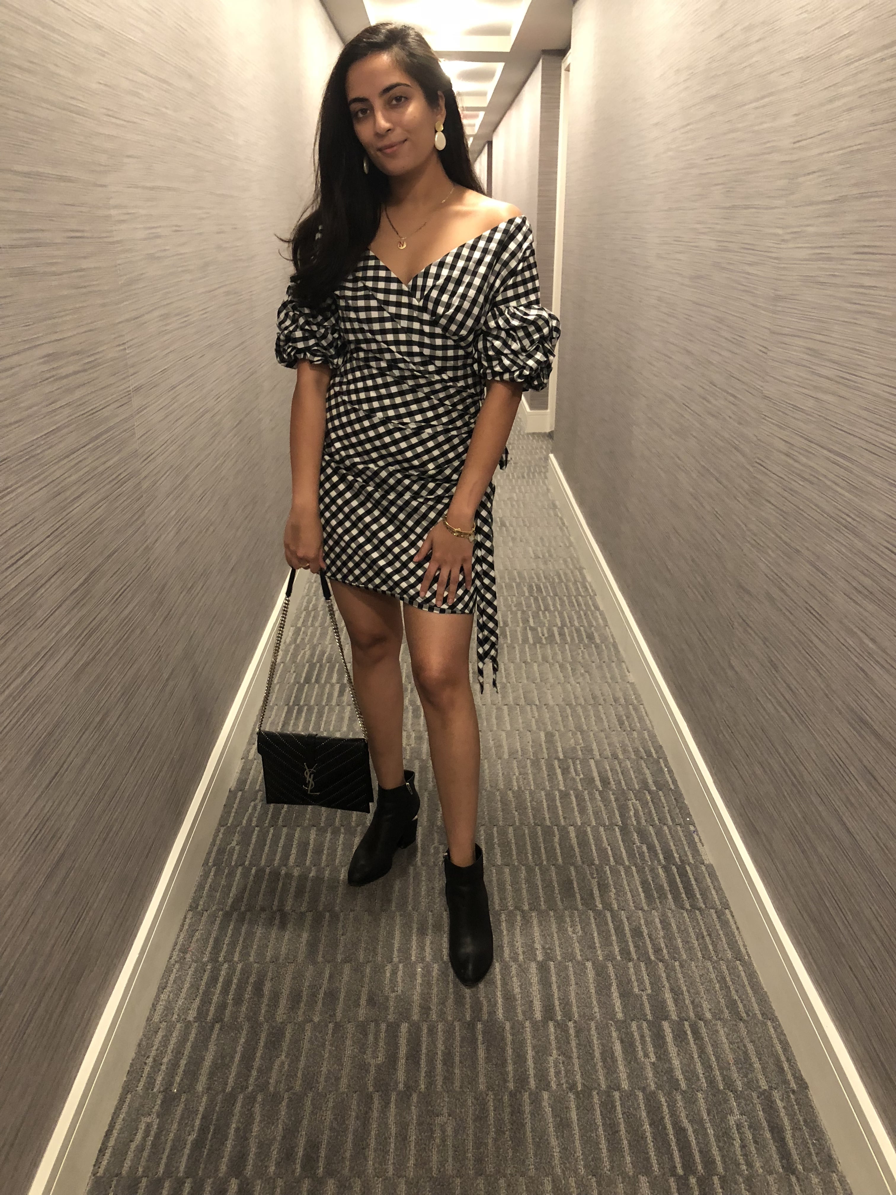 Fame and partners gingham dress best sale