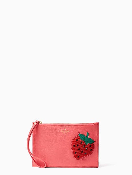 Kate Spade Strawberry Mini Leather Wristlet