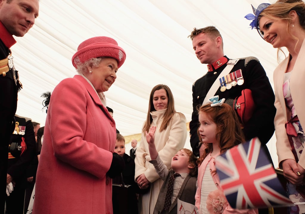 Queen Elizabeth II in Pink After Second Royal Baby's Birth