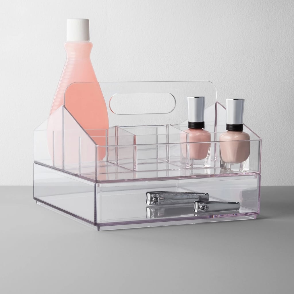 Bathroom Plastic 8 Slot Mixed Cosmetic Organiser in Clear