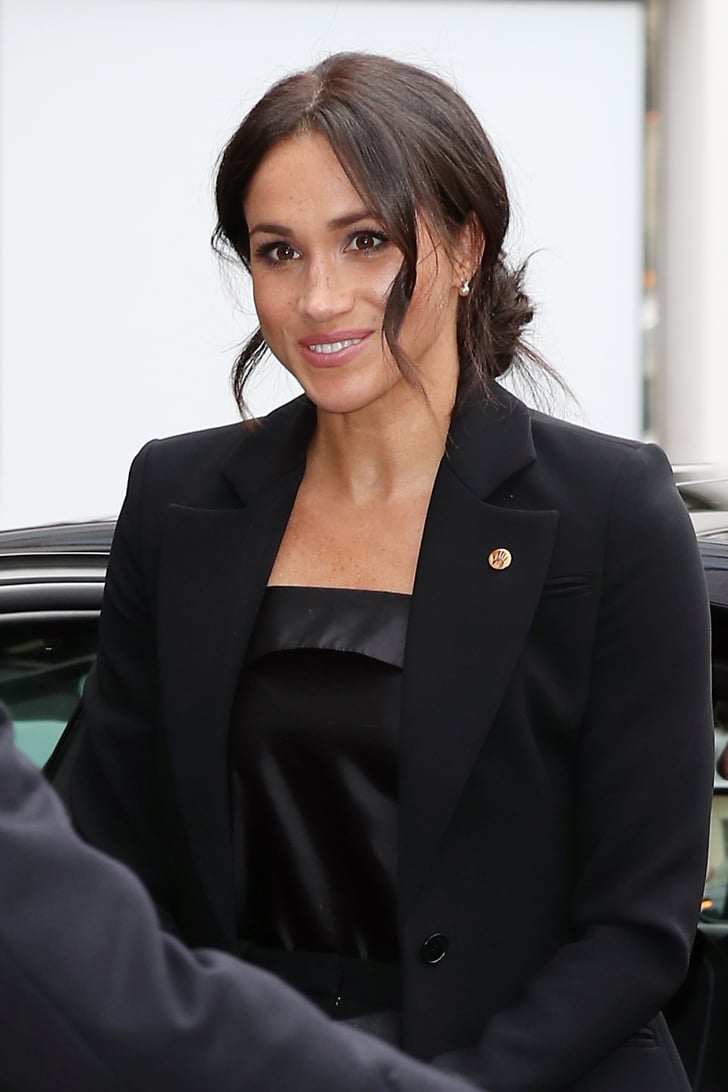 Meghan Markle in a Black Suit at WellChild Awards Sept. 2018 | POPSUGAR Fashion Photo 5
