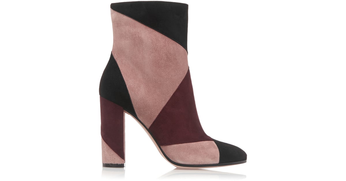 Gianvito Rossi Patchwork Suede Ankle Boots ($1,160) | Fall Boot Trends ...