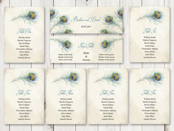 Bohemian Wedding Seating Chart Template