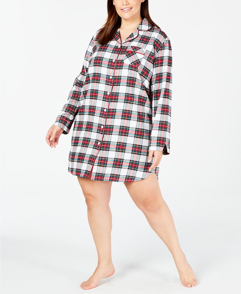 Charter Club Plus Size Cotton Flannel Nightgown