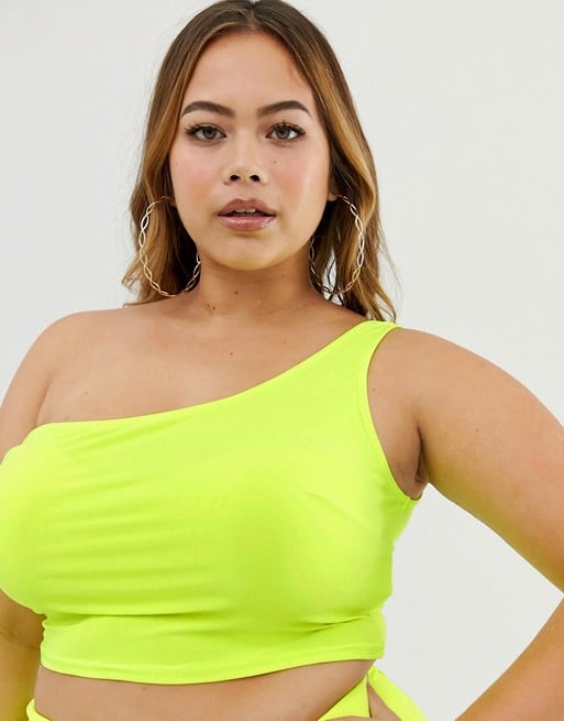 Club L Plus One-Shoulder Crop Top