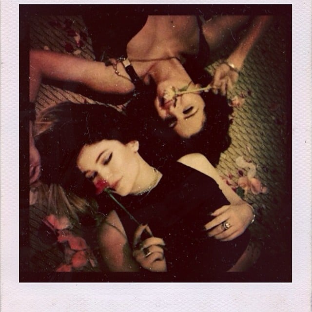 Selena Gomez and Kylie Jenner also had some fun with flowers.
Source: Instagram user selenagomez