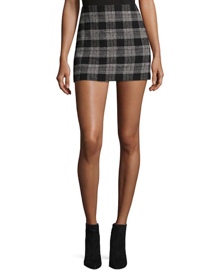 Alice + Olivia Elana Plaid Miniskirt