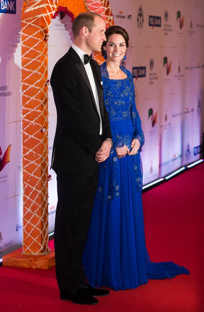 Kate Middleton in Jenny Packham Dress at Mumbai Gala