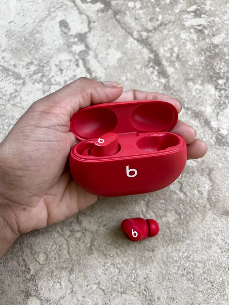 Beats Studio Buds ($90, originally $150) 
These highly-rated earbuds are sleek enough for a selfie, powerful enough to drown out a crowded subway, and comfortable enough to forget you're wearing them. They're sweat-resistant (a must for workouts) and lightweight, and they deliver clear sound with that signature Beats bass. The compact case slips easily into a bag or pocket, and they connect like a dream with both Apple and Android devices. Get more details in our Beats Studio Buds review.
Editor Quote: "I love how comfortable these earbuds feel. They come with three silicone ear-tip sizes so you can choose your best fit. I prefer the default or medium-size ones. Each earbud fits perfectly in my ear, almost like it was a missing puzzle piece. Plus, you can twist it up or down to get an even more secure and comfortable fit. Whether I'm busy at work, running errands, working out, or running around NYC, these earbuds do not fall out." — Anvita Reddy, former assistant shopping editor