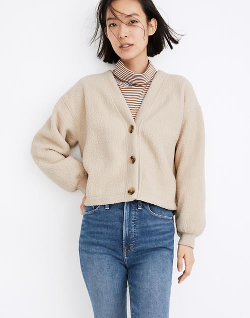 Fleece Crop Cardigan