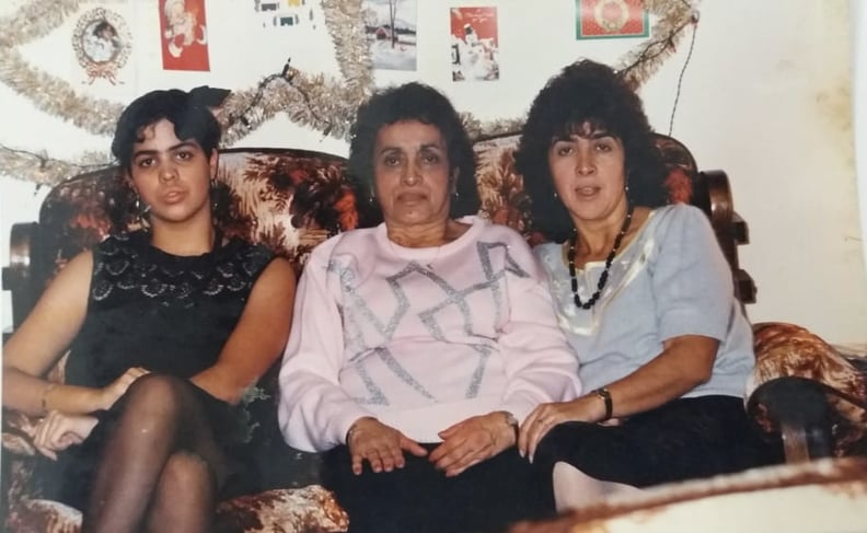 Teenage Christmas Picture with my abuela and Mami