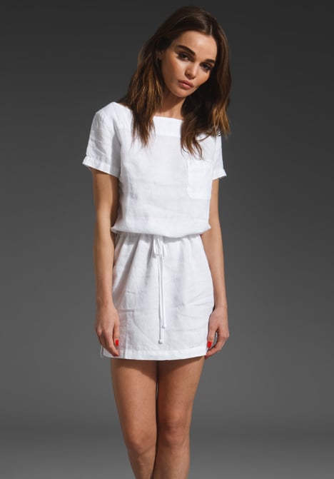 Asos Silk and Mesh Shirt Dress in White | Lyst