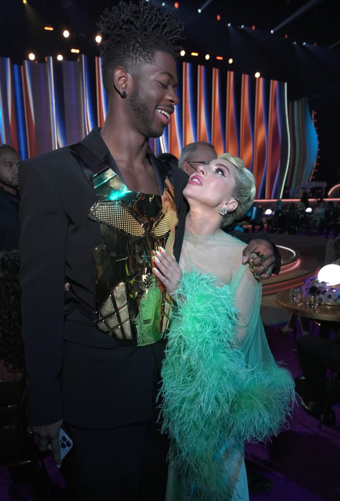 See Lil Nas X and Lady Gaga Hanging Out at the 2022 Grammys