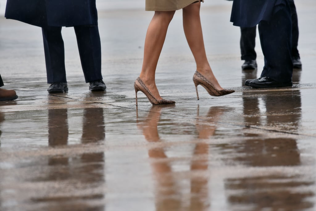 Melania Trump Snakeskin Heels For Visit to Texas