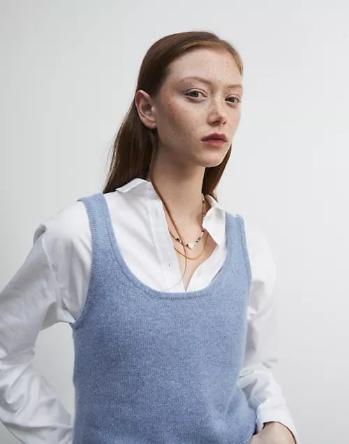 A New Sweater Vest Madewell Clemence Cropped Sweater Tank Start