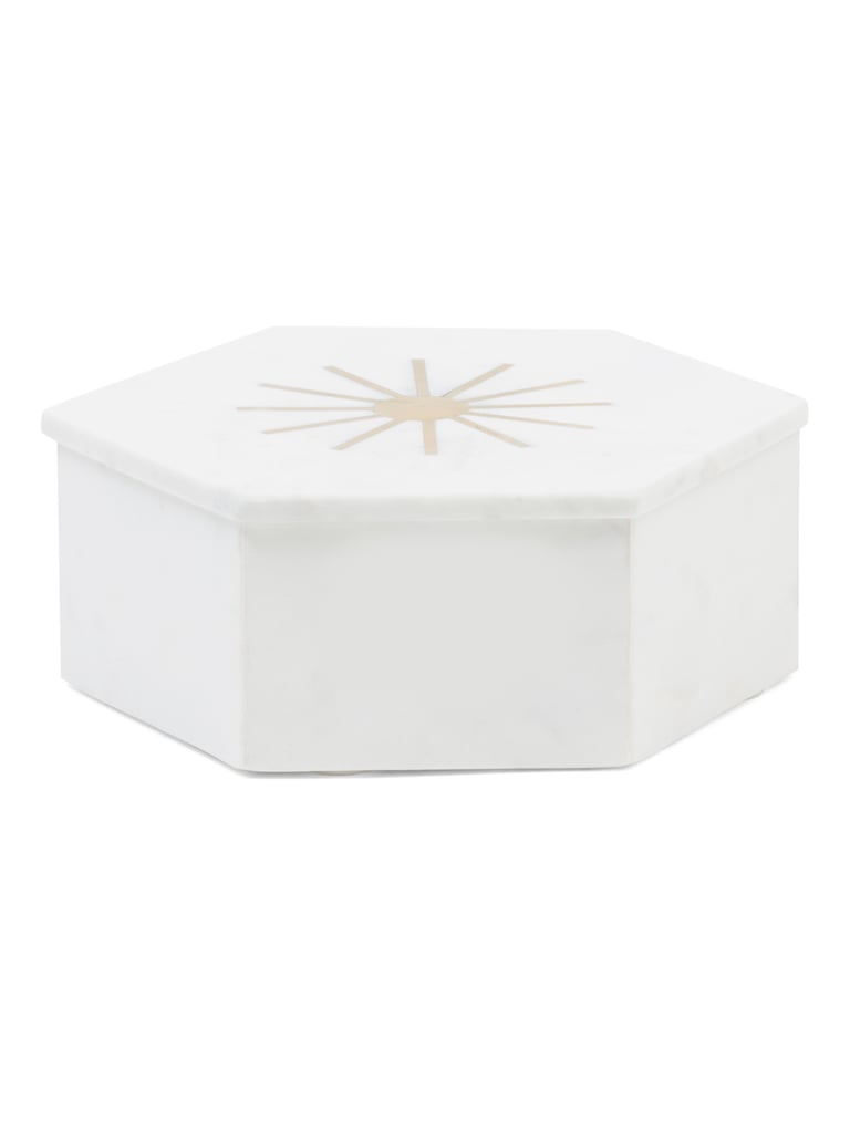 Tahari Marble Box With Gold Inlay