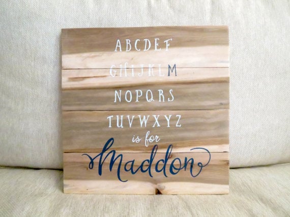 Personalized Alphabet Name Sign