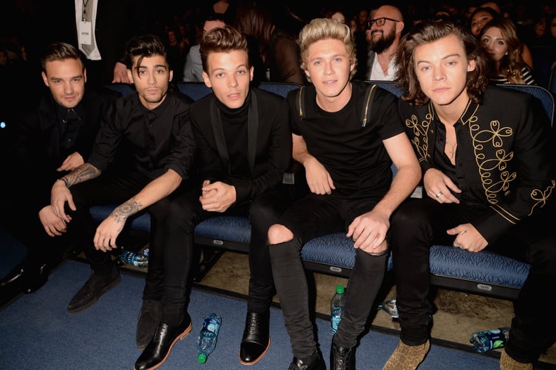 LOS ANGELES, CA - NOVEMBER 23:  (L-R) Singers Liam Payne, Zayn Malik, Louis Tomlinson, Niall Horan and Harry Styles of One Direction attend the 2014 American Music Awards at Nokia Theatre L.A. Live on November 23, 2014 in Los Angeles, California.  (Photo 