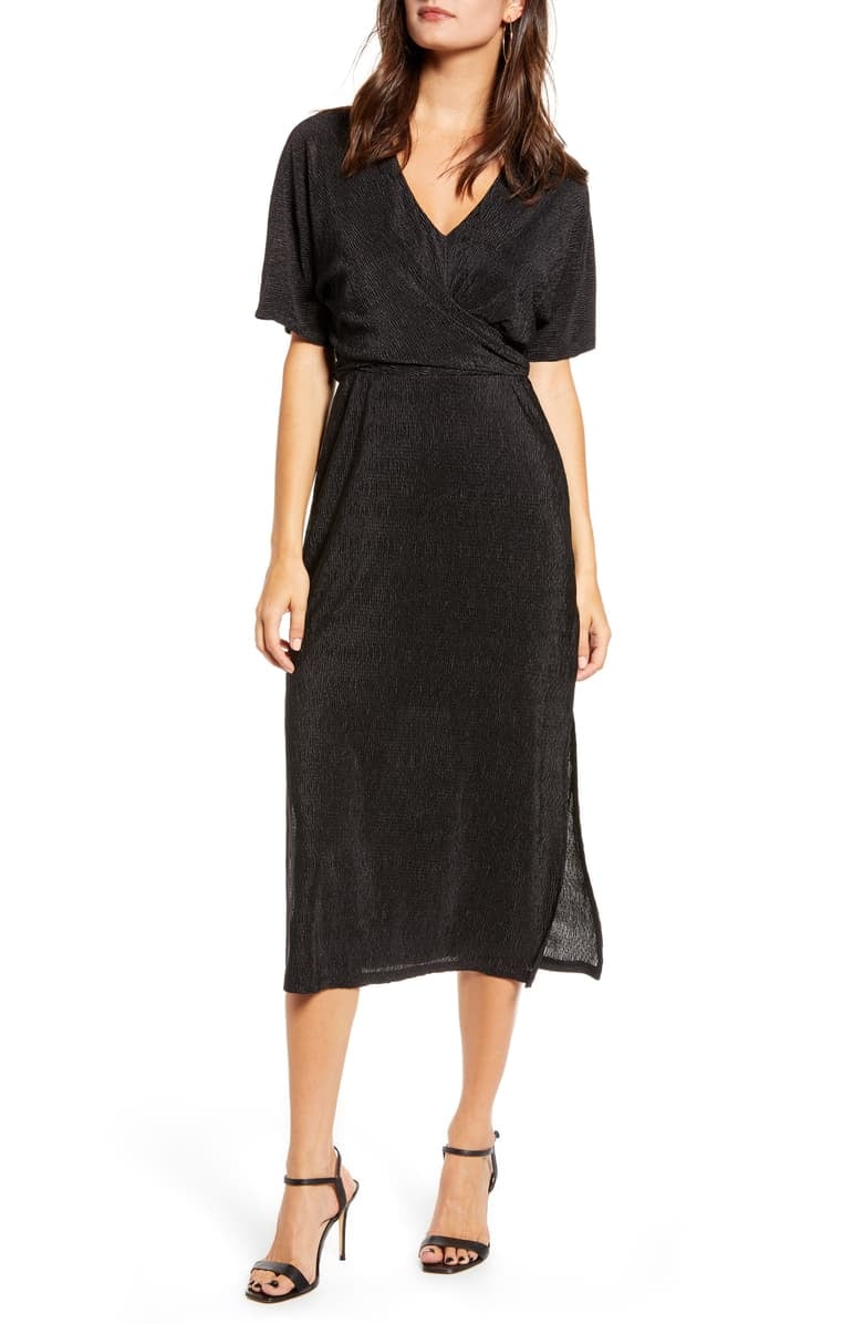 All in favor shop surplice midi dress