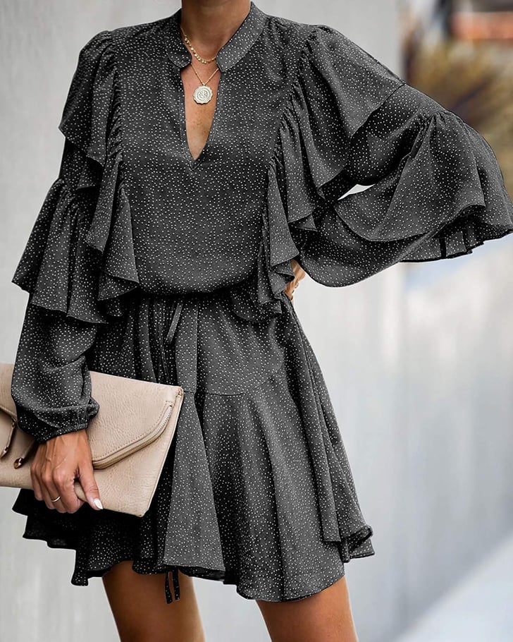 Mitilly Ruffle Long-Sleeve Polka-Dot Dress | Bestselling Dresses on ...