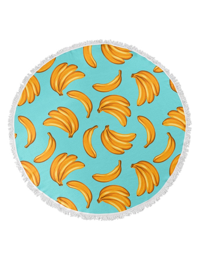 Banana Round Beach Towel