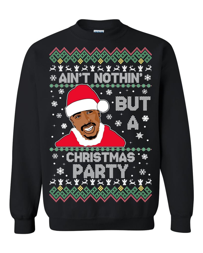 Ugly Christmas Sweater Tupac
