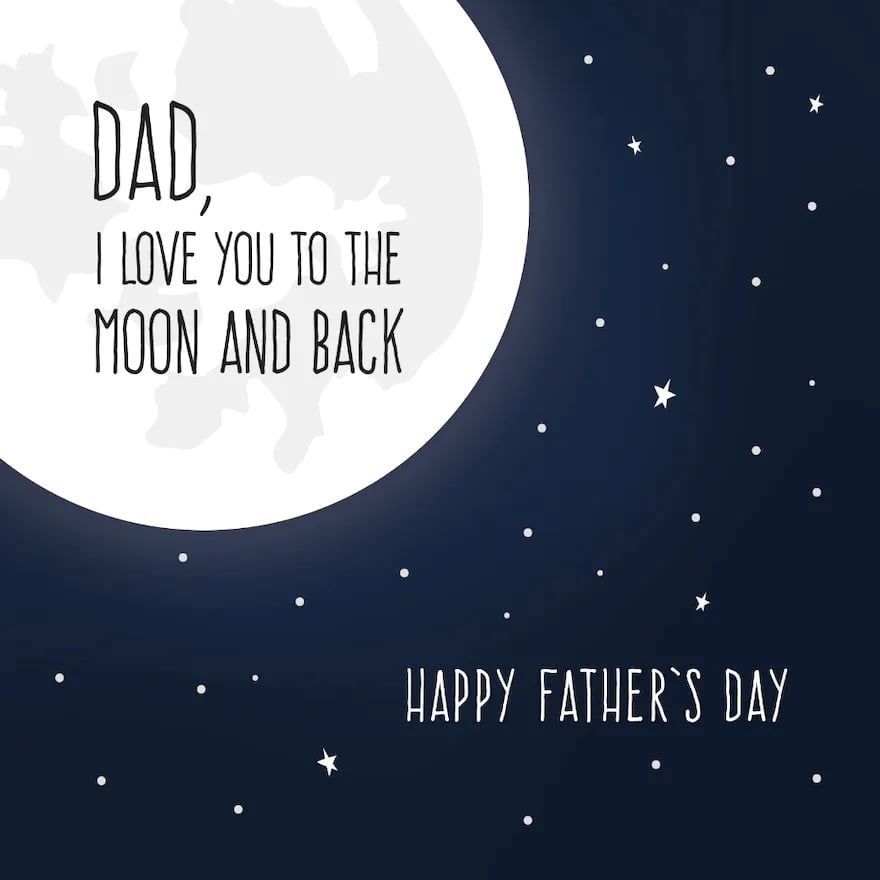 Out of This World Free Printable Father's Day Card