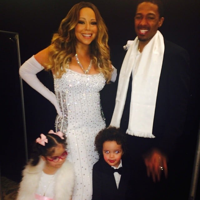 Moroccan and Monroe Cannon got dressed up with Mom and Dad for their New Year's Eve celebration.
Source: Instagram user mariahcarey