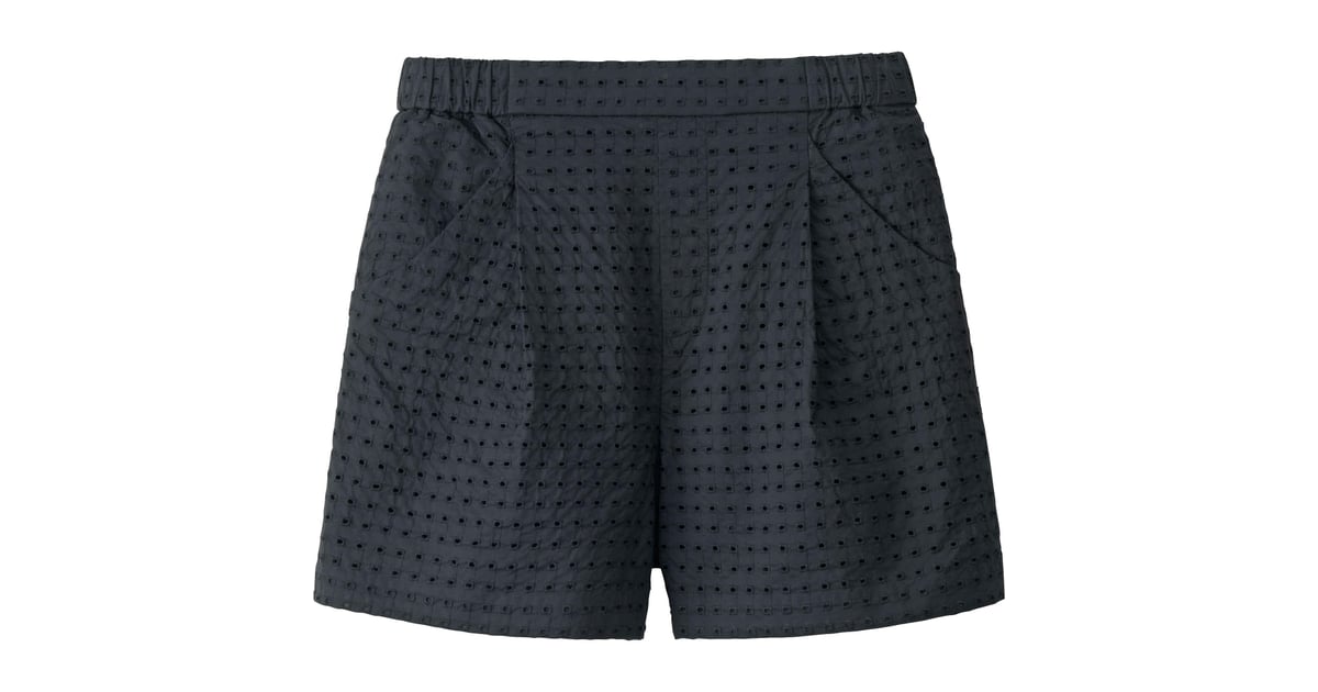 black eyelet shorts