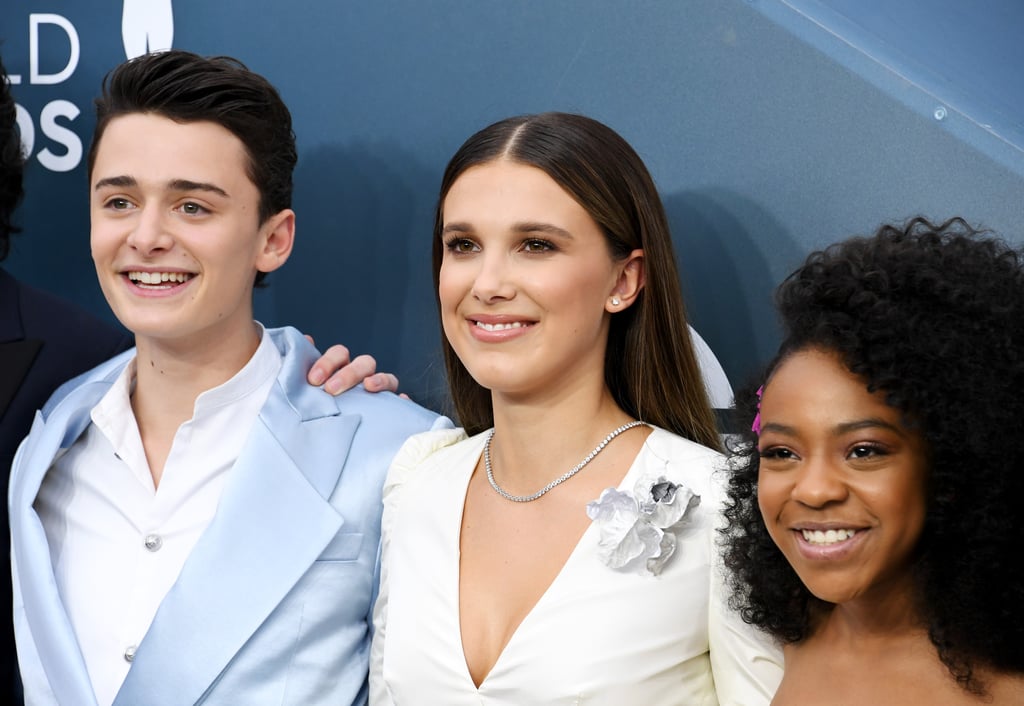 Noah Schnapp's Blue Balmain Suit at the SAG Awards