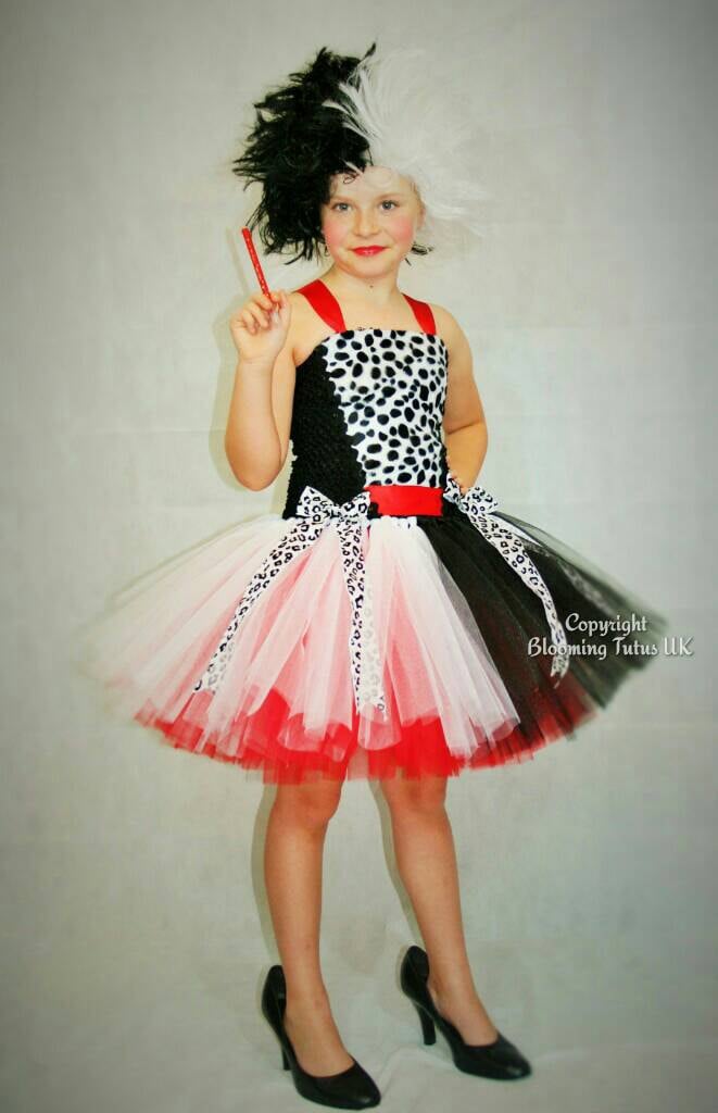 Cruella de Vil-Inspired Handmade Tutu Dress